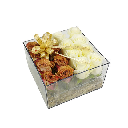 Minimalist 16 Rose Acrylic Box