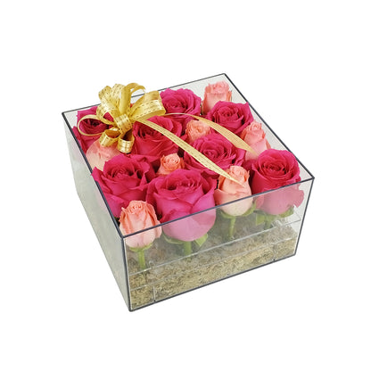 Minimalist 16 Rose Acrylic Box