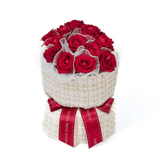 MYPG08 - Classy Tweed (Red/White) – Flower Bouquet