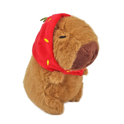 Capybara with Strawberry Hat Plushies - 20cm