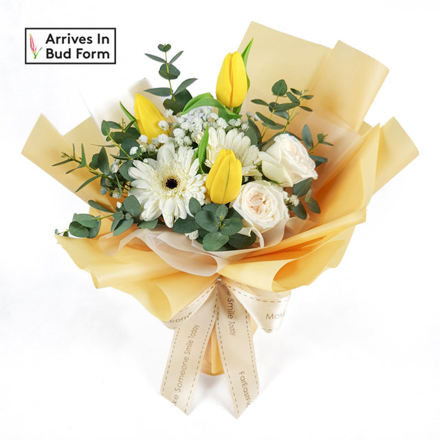 MYPD91 - Cheerful Felicity – Yellow Tulip Bouquet