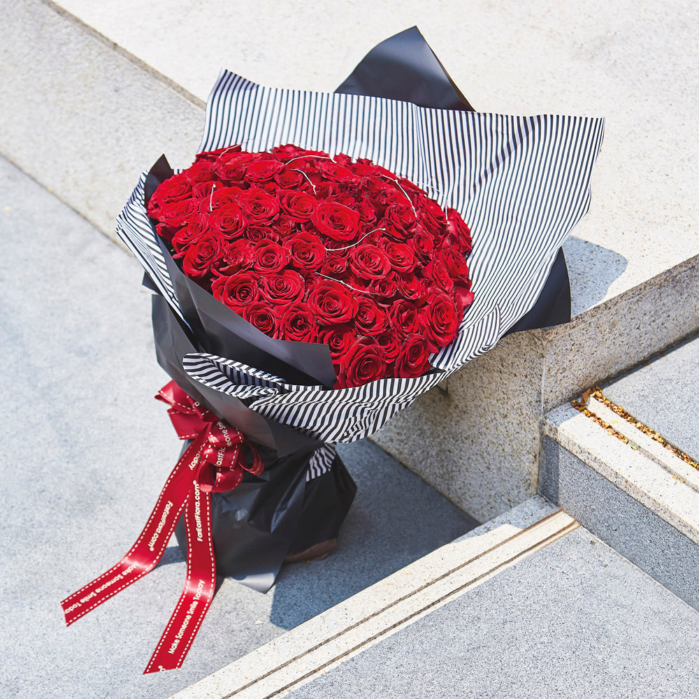 Passionately Yours - 49, 99 or 199 Red Roses Bouquet