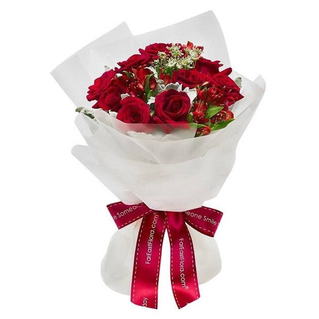 MYPA01 - Love Confession - 9 Red Roses Flower Bouquet